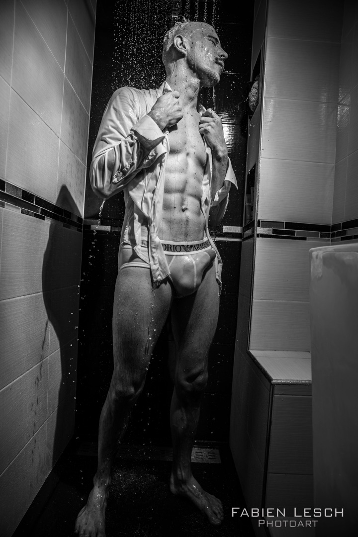 Benoit In The Bathroom